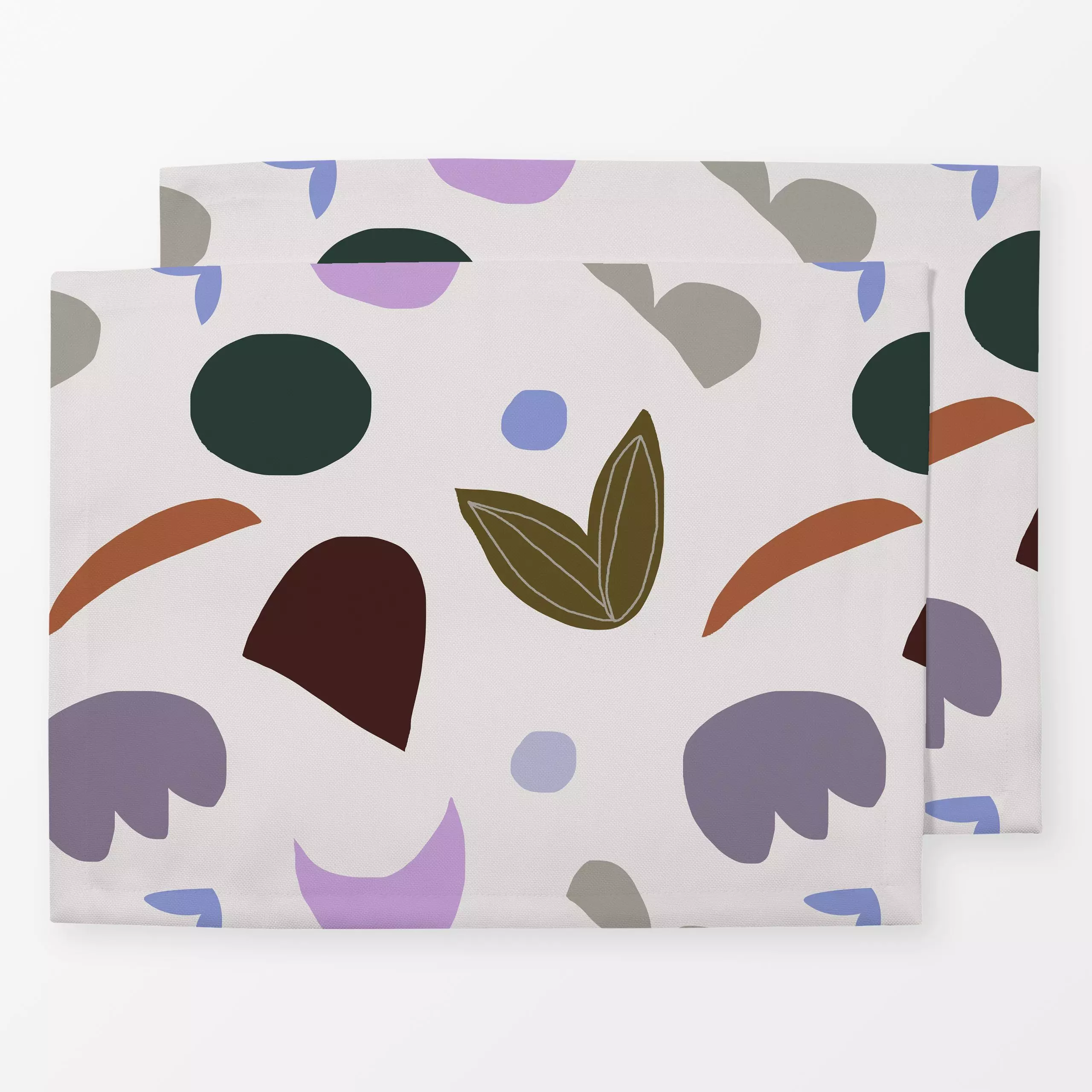 Tischset Lines and Leaves 5X - Blumen & Florales - von „Mareike Böhmer"; Natur, minimal, Blatt, abstrakt, Blätter, Blüten, b...