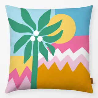 Kissen Palm Color Block bunt