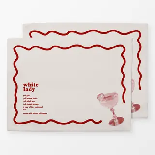 Tischset Cocktail White Lady
