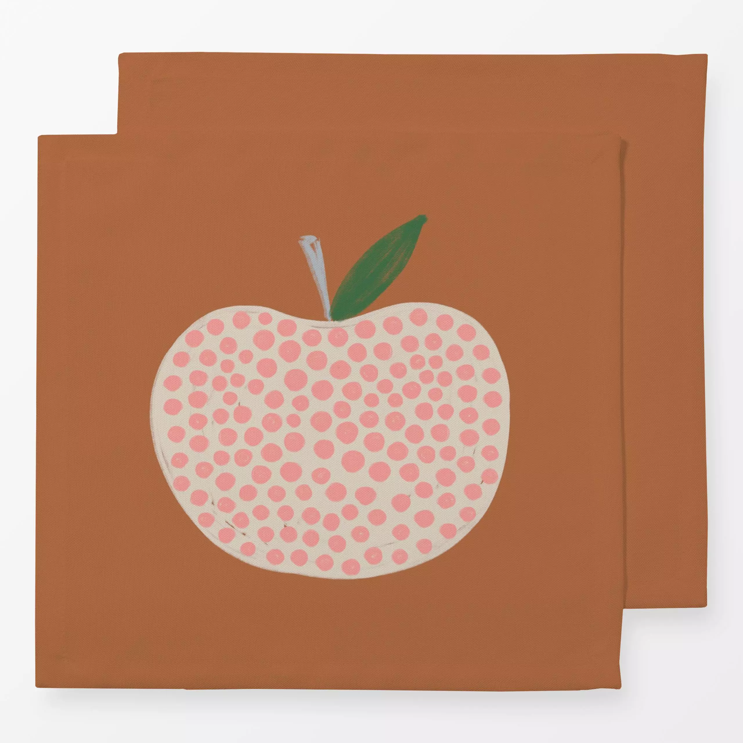 Servietten Punkte Apfel brown - Herbst, Symbole & Muster, Früchte - von „Kruth Design"; Punkte, Herbst, Herbstdeko, herbstli...