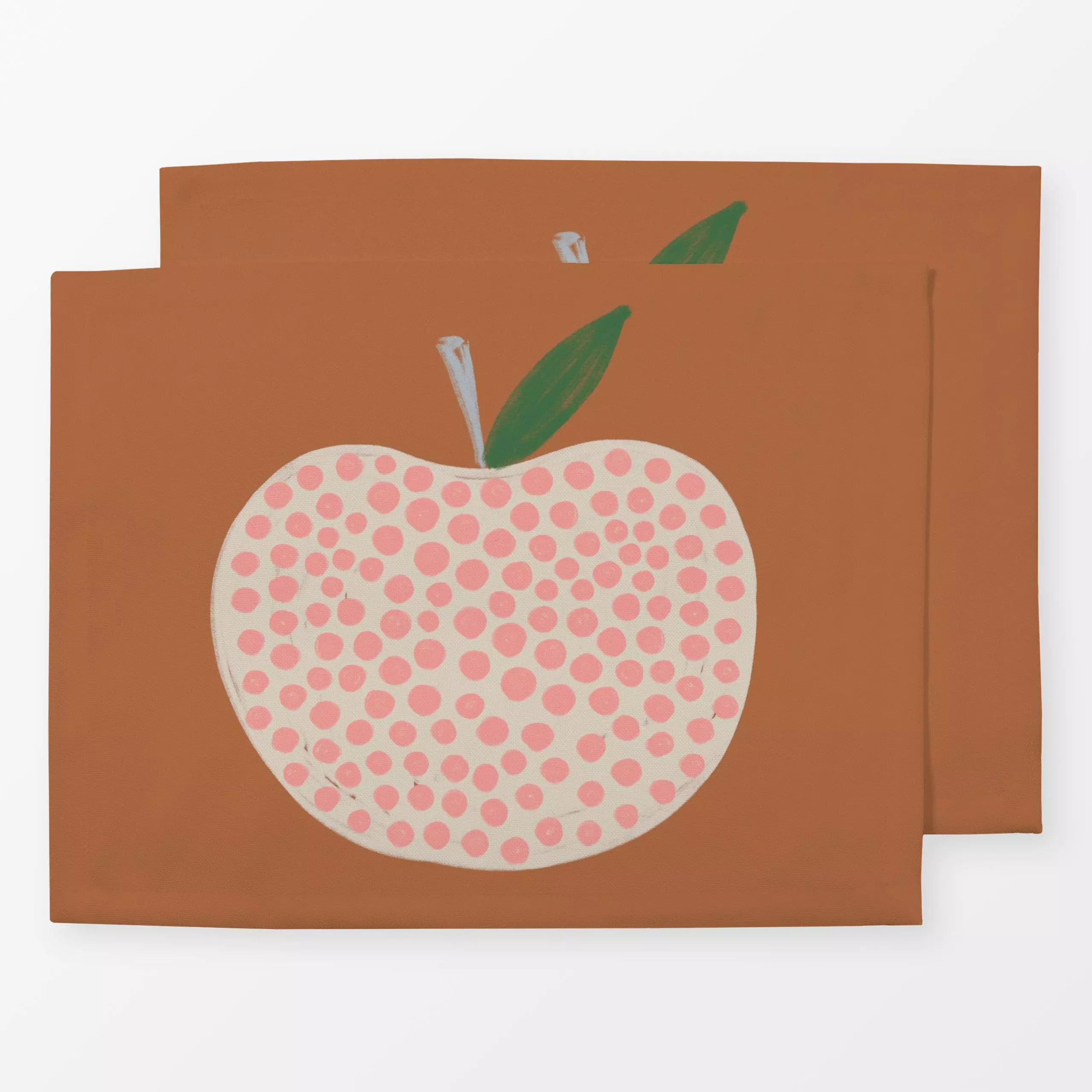 Tischset Punkte Apfel brown - Herbst, Symbole & Muster, Früchte - von „Kruth Design"; Punkte, Herbst, Herbstdeko, herbstlich...