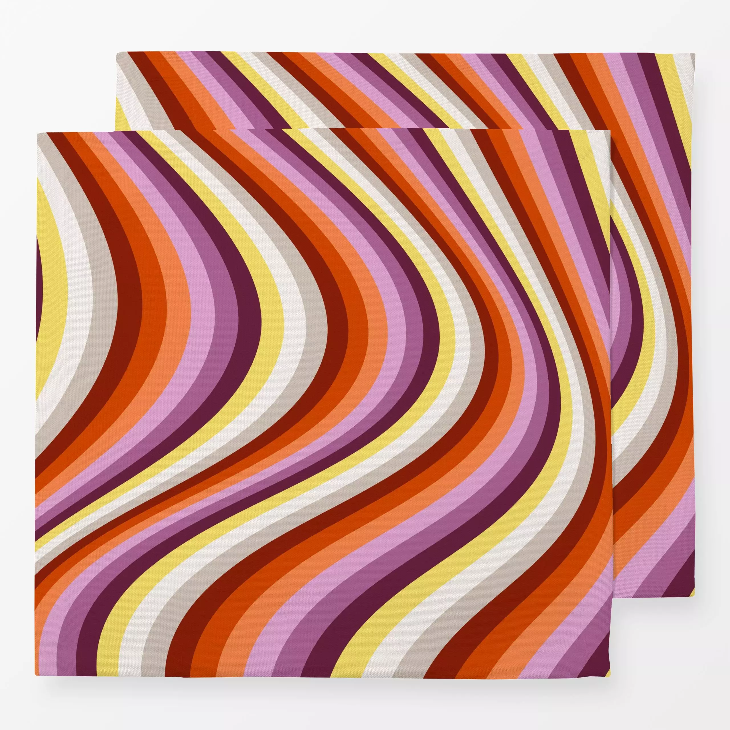 Servietten Farbfreude Waves Bunt - Sommer, Symbole & Muster, Retro & Vintage - von „Primus Pattern"; linie, wellen, bunt, We...