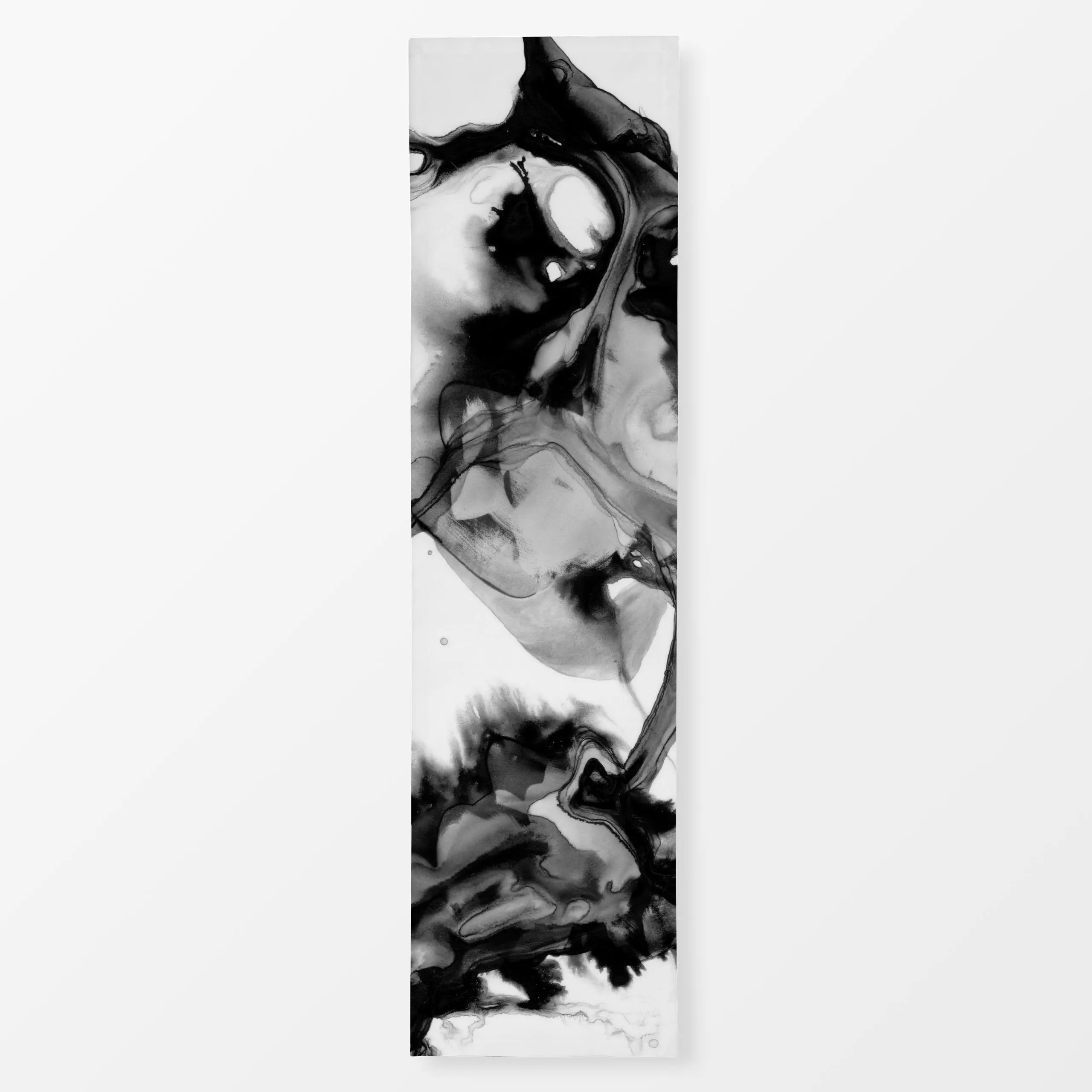 Tischläufer Float 03 - Symbole & Muster - von „Froilein Juno"; Muster, Wasserfarben, Aquarell, Farbverläufe, Schwarzweiss