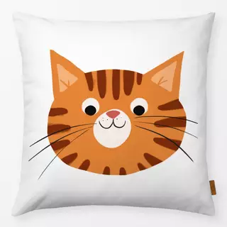 Kissen Freundliche Katze rot