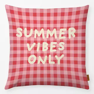 Kissen Summer Vibes Only Gingham