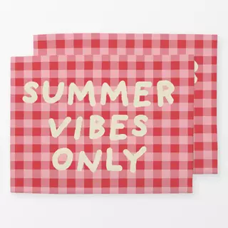 Tischset Summer Vibes Only Gingham