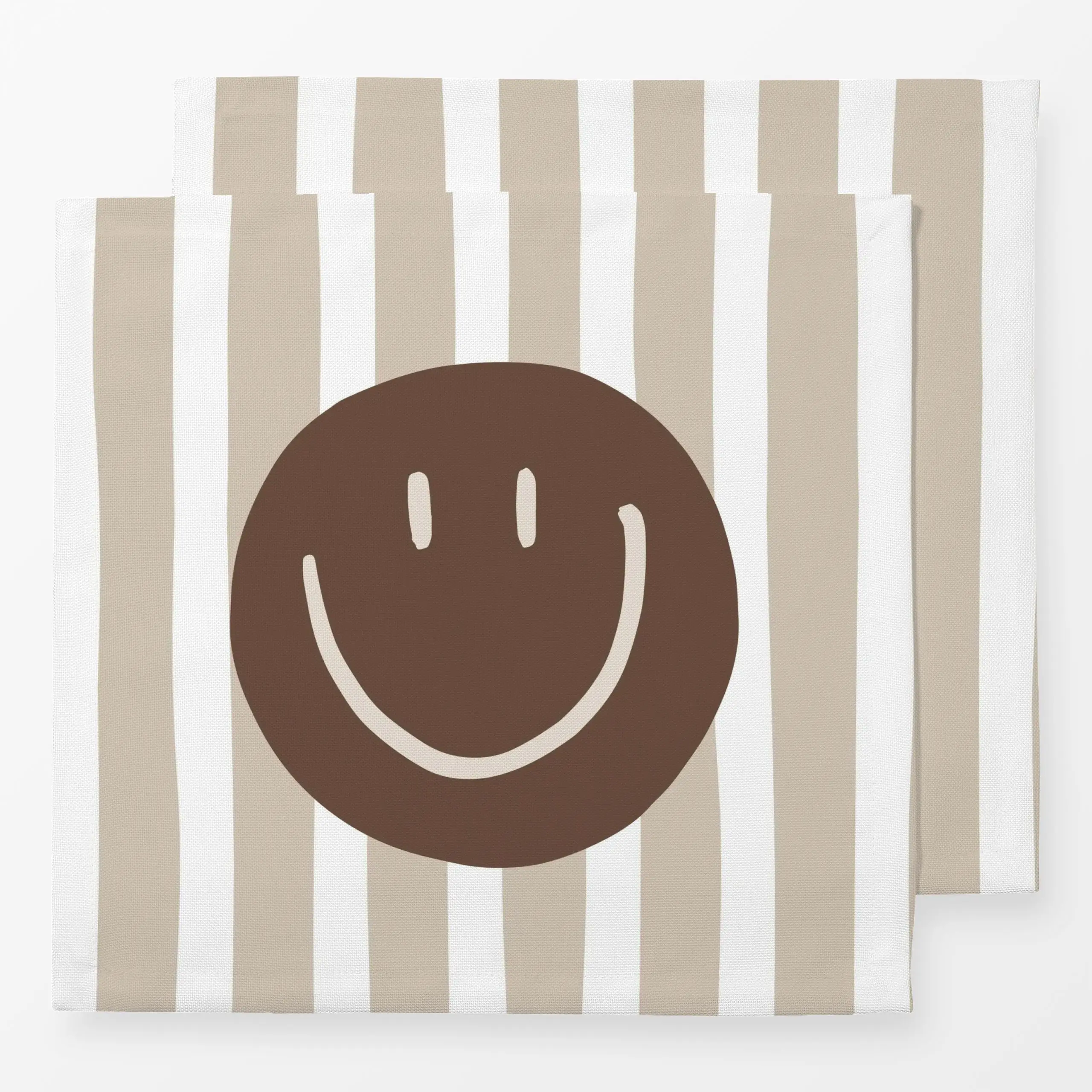 Servietten Smile braun - Kinderzimmer & Motive für Kinder - von „Kruth Design"; Streifen, trend, geschenkidee, bestseller, g...