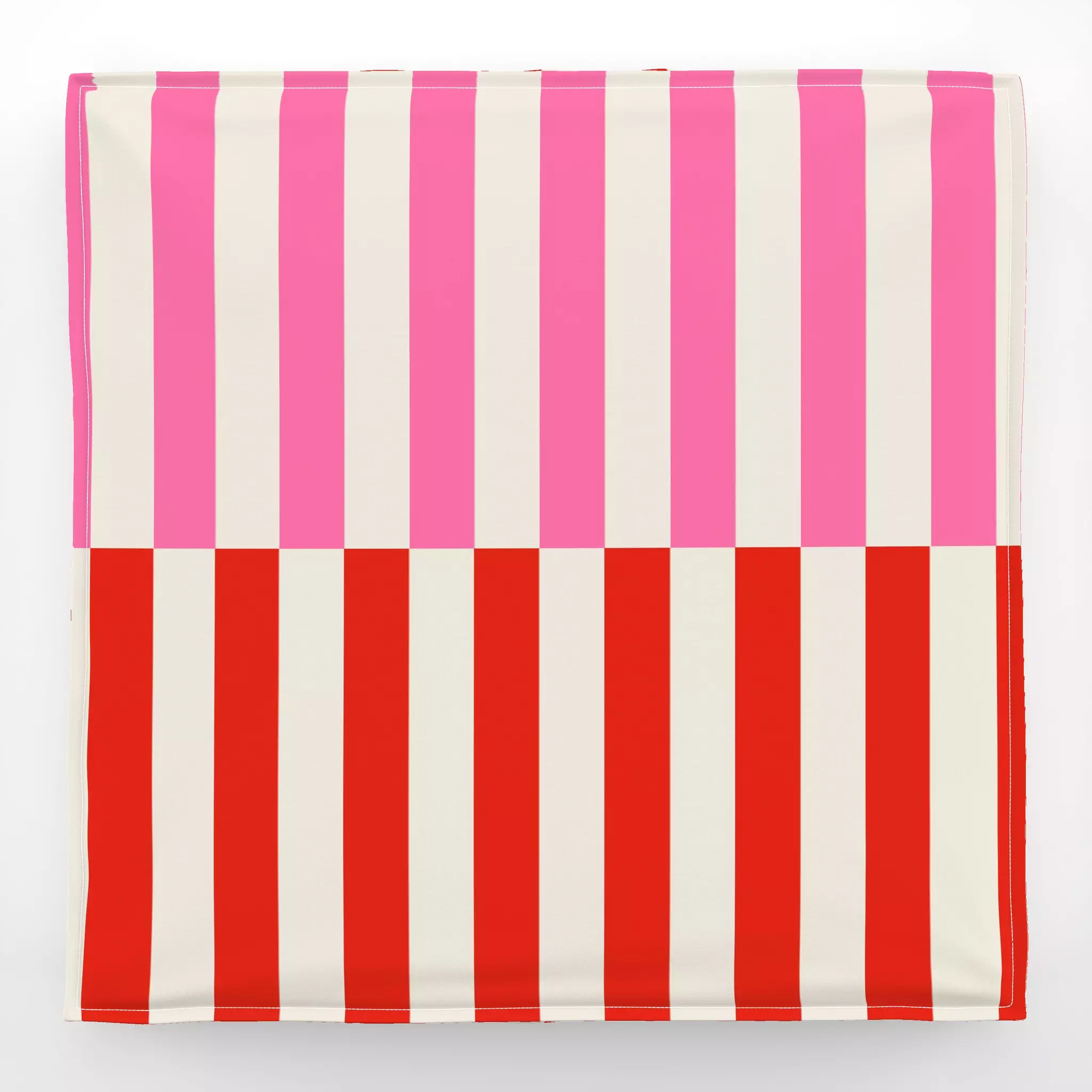 Bodenkissen Stripes Checks Pink Red Stripes Checks Pink Red
