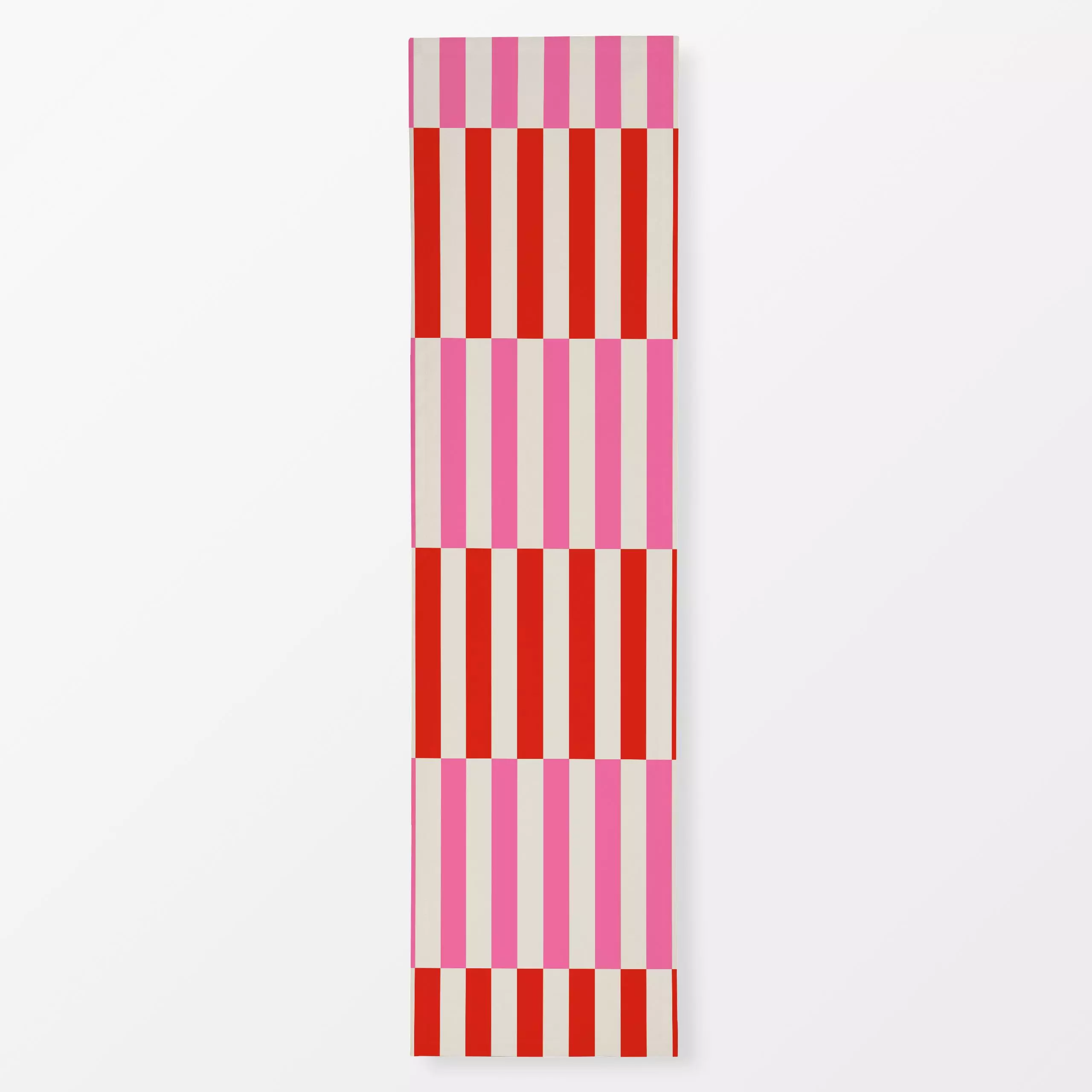 Tischläufer Stripes Checks Pink Red, gemustert, Sommer, von textilwerk