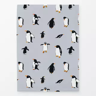 Geschirrtücher Pinguintanz grau
