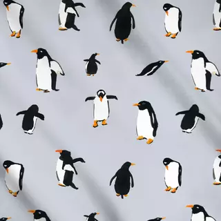 Meterware Pinguintanz grau