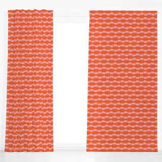 Dekovorhang Abstract Shell allover orange