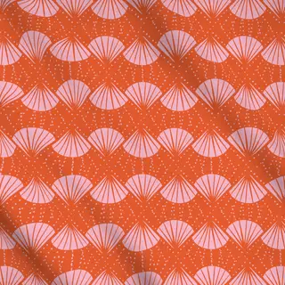 Meterware Abstract Shell allover orange
