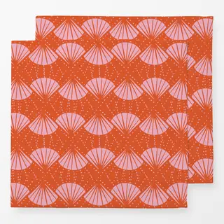 Servietten Abstract Shell allover orange