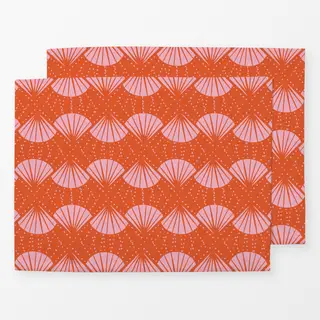 Tischset Abstract Shell allover orange