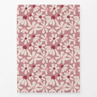 Geschirrtücher Allover Daisy Altrosa