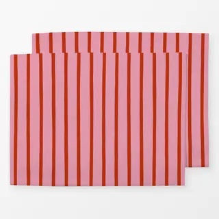 Tischset Streifen rot pink