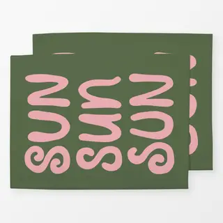 Tischset Sun Sun Sun grün