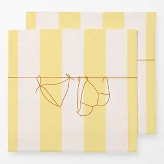 Servietten Bikini Summer Yellow