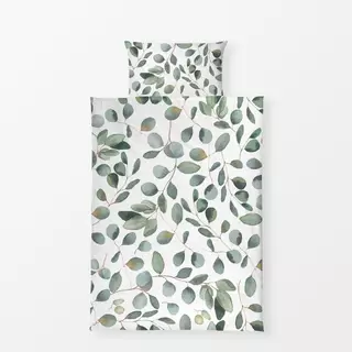 Bettwäsche Silber Eukalyptus Blätter
