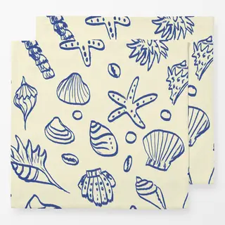 Servietten Muscheln