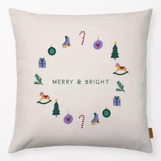 Kissen Merry & Bright Kranz