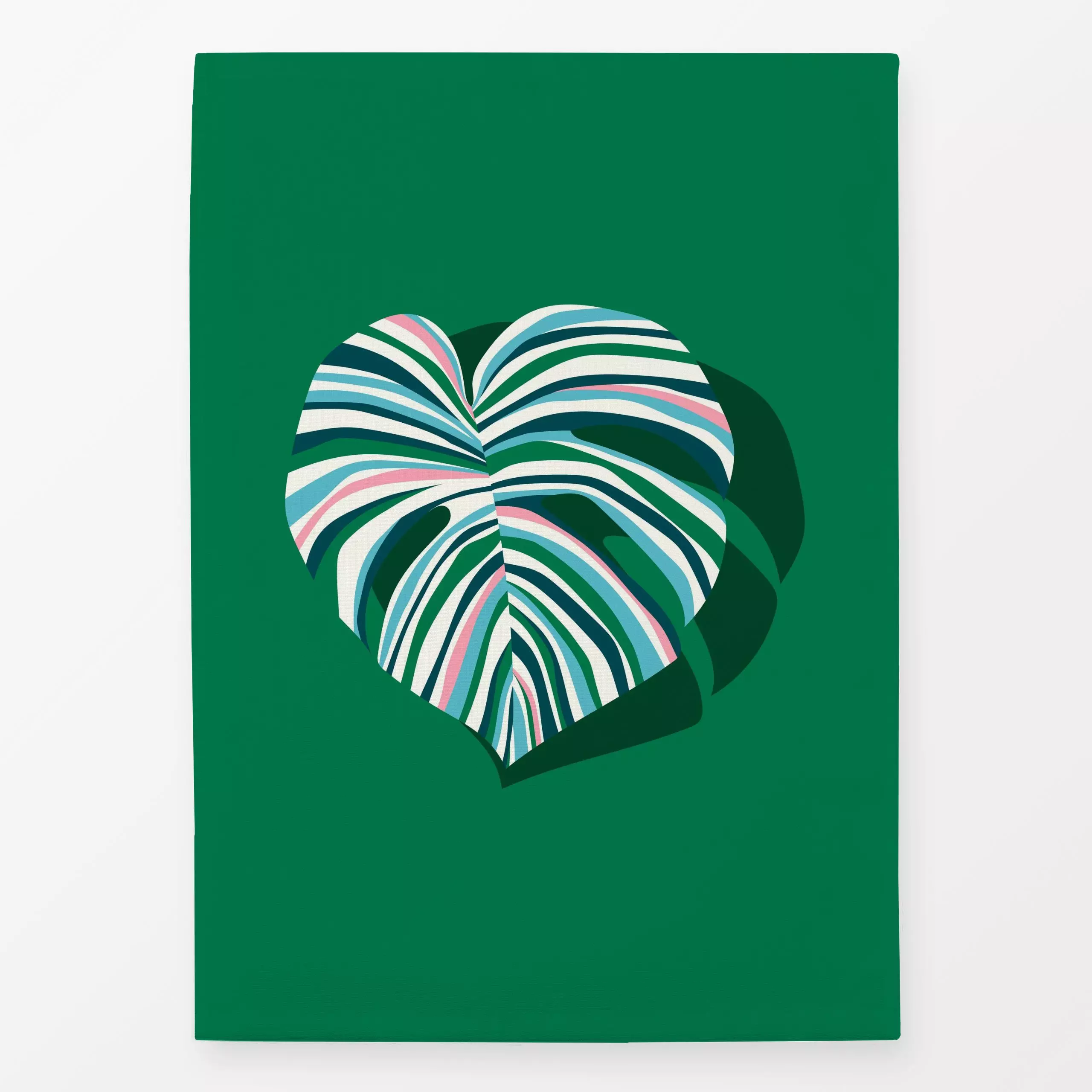 Geschirrtücher Farbfreude Monstera 1 - Sommer, Pflanzen & Botanik - von „Primus Pattern"; Streifen, Palmen, Monstera, Dschun...