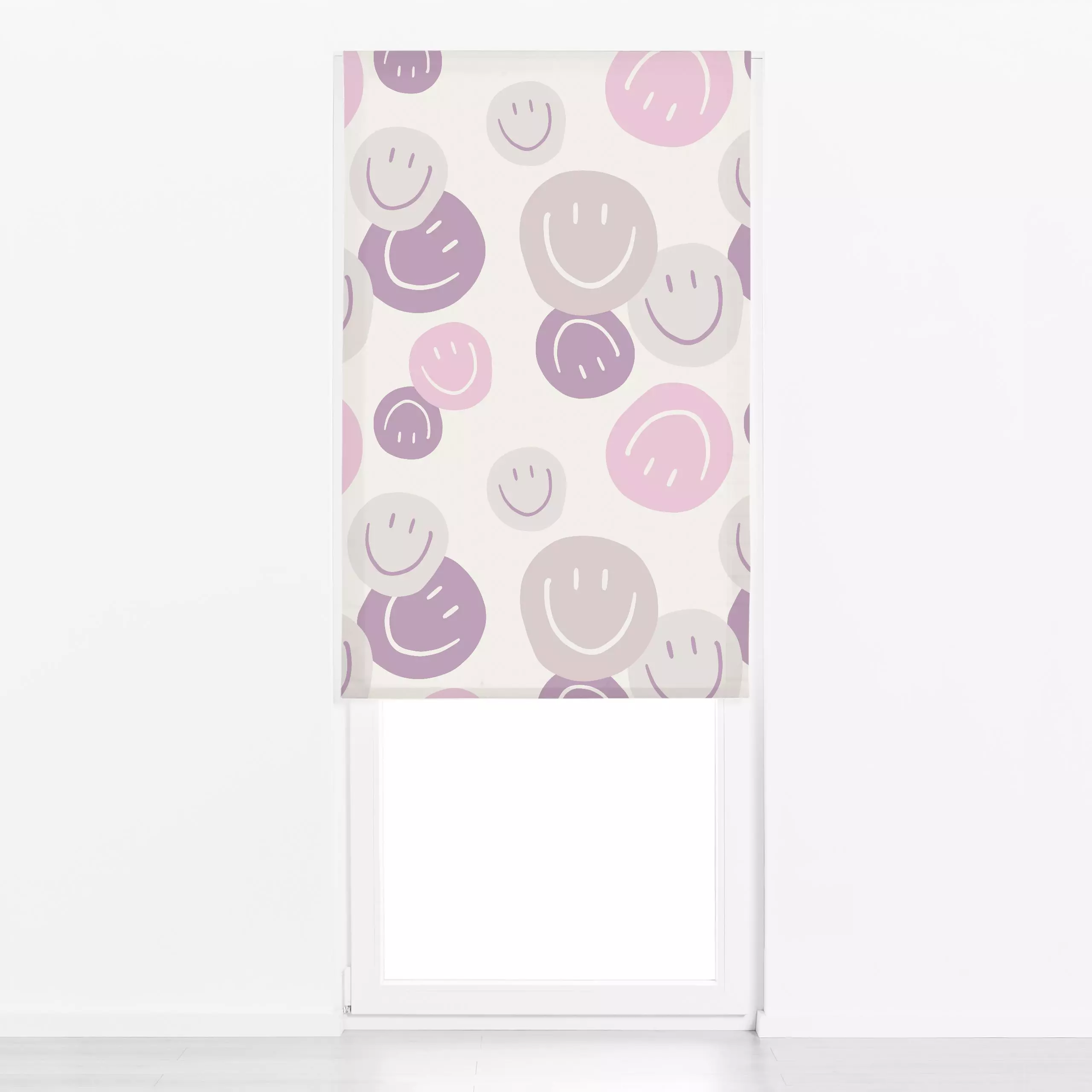 Raffrollo Big Smile Pattern - Symbole & Muster - von „Kruth Design"; Sommerblumen, Sonnenaufgang