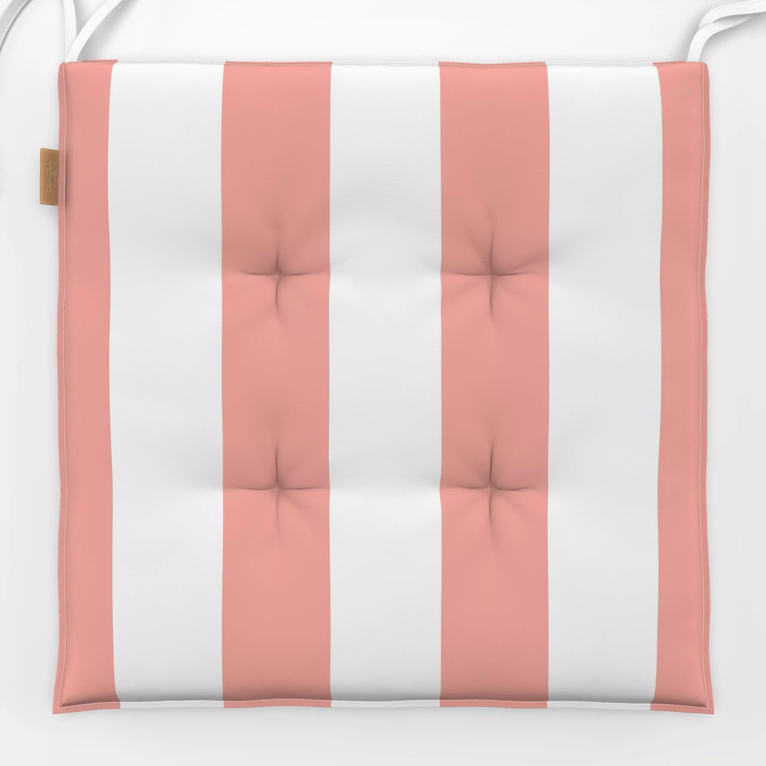Sitzkissen Sommer Streifen Apricot - Sommer, Symbole & Muster - von „Studio ROSAGRAU"; pink, candy, Weiss, outdoor, stripes,...