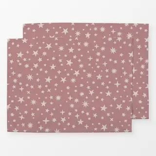 Tischset Sterne rosa