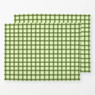 Tischset Karo grün