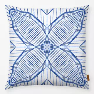 Kissen Geometric Blue