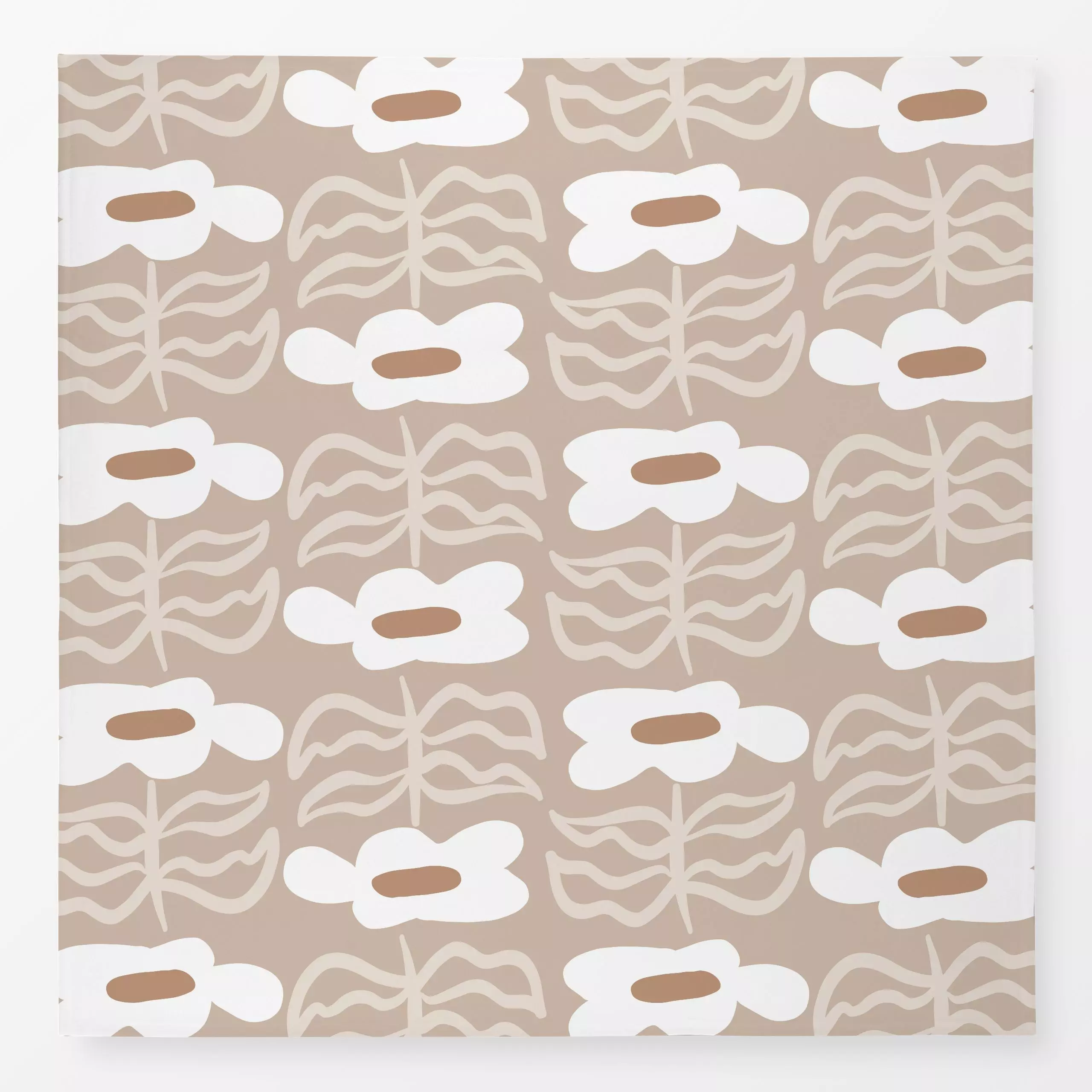 Tischdecke Allover Anemone Sand - Blumen & Florales - von „Kruth Design"; Muster, Blumen, geschenkidee, Herbstdeko, Blumenmu...