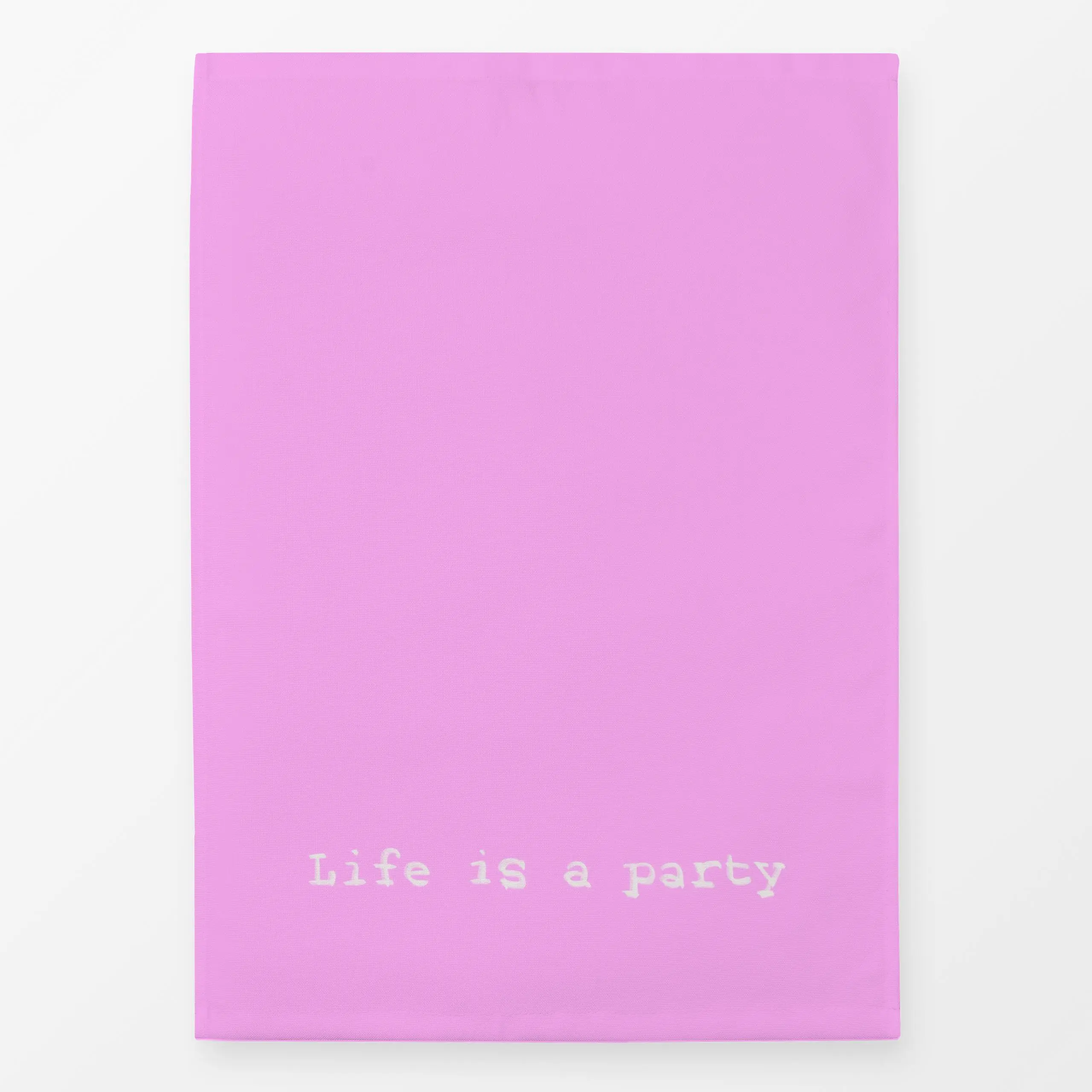 Geschirrtücher Life is a party pink - Sprüche & Schriftzüge - von „Sophie Augustin Illustration"; typografie, pink, party, l...