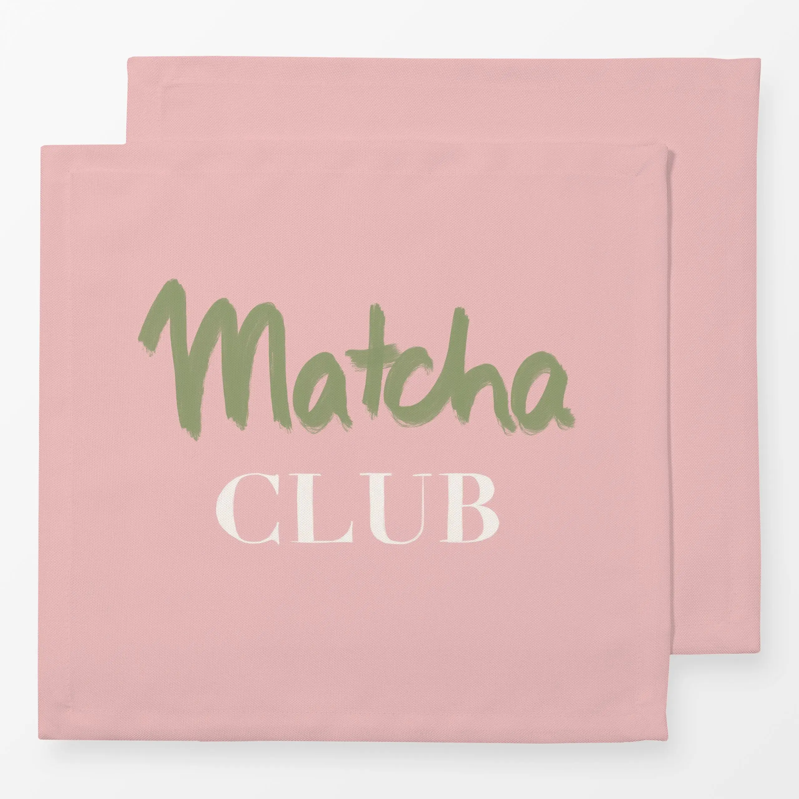 Servietten Matcha Club Pink - Küche, Essen & Trinken - von „Sophie Augustin Illustration"; Tee, tea, teatime, Drinks, Matcha...