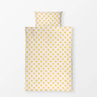 Bettwäsche Punkte Gelb & Weiß