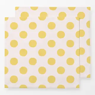 Servietten Punkte Gelb & Weiß