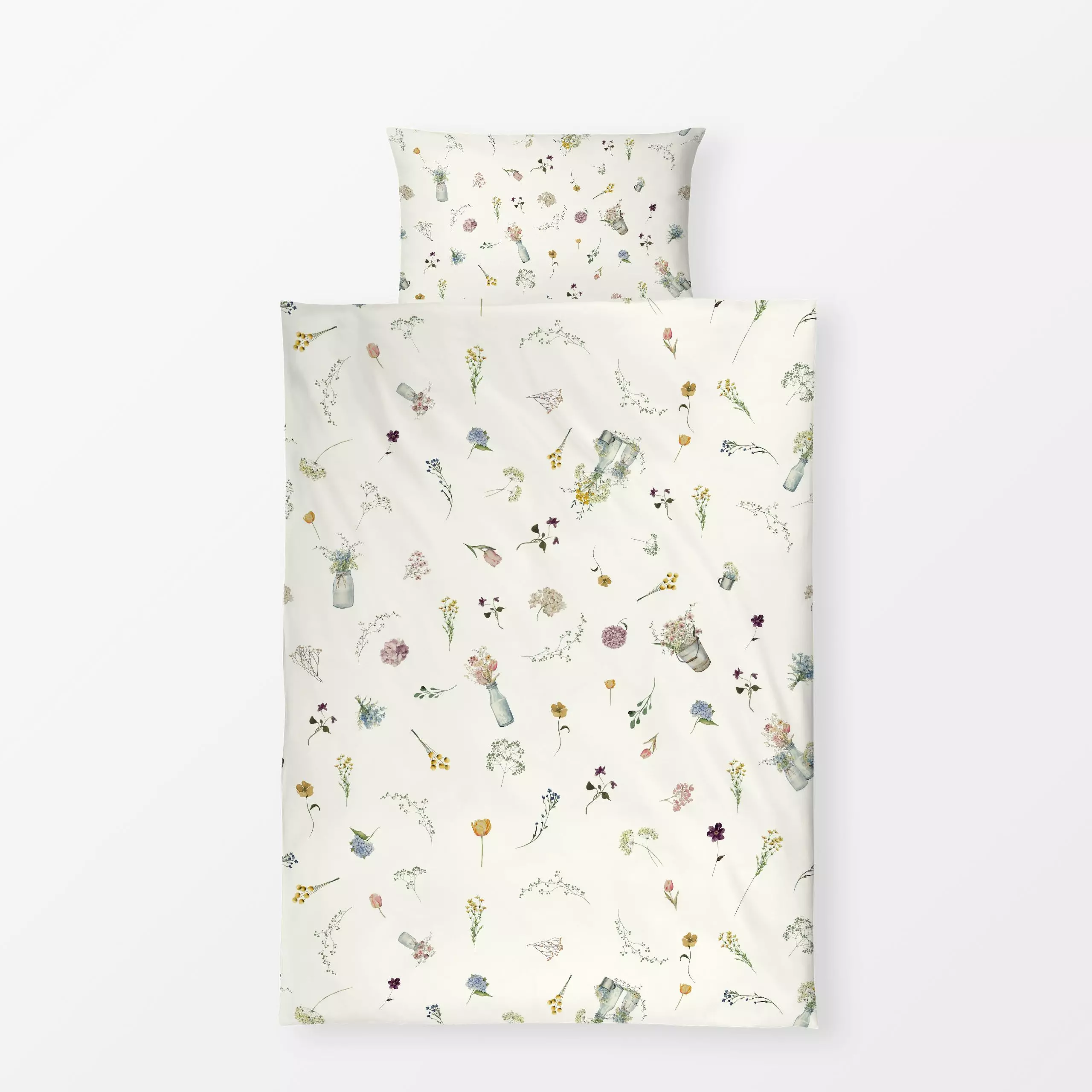 Bettwäsche Cottage Spring Blumenmuster - Blumen & Florales, Frühling, Retro & Vintage, Ostern - von „Monika Strigel"; Blüten...