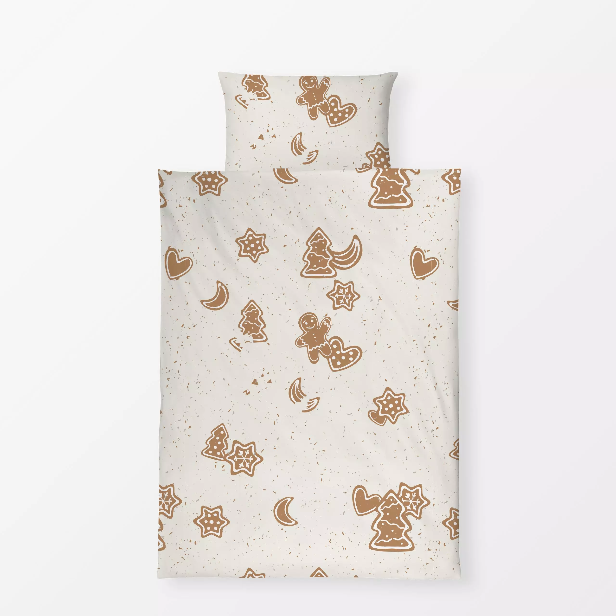 Bettwäsche GINGERBREAD PATTERN - Weihnachten, Winter - von „Kruth Design"; Kinder, skandinavisch, Nussknacker, Weihnachten, ...
