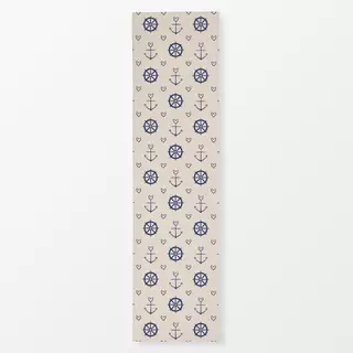Tischläufer Anker und Herz Beige Blau