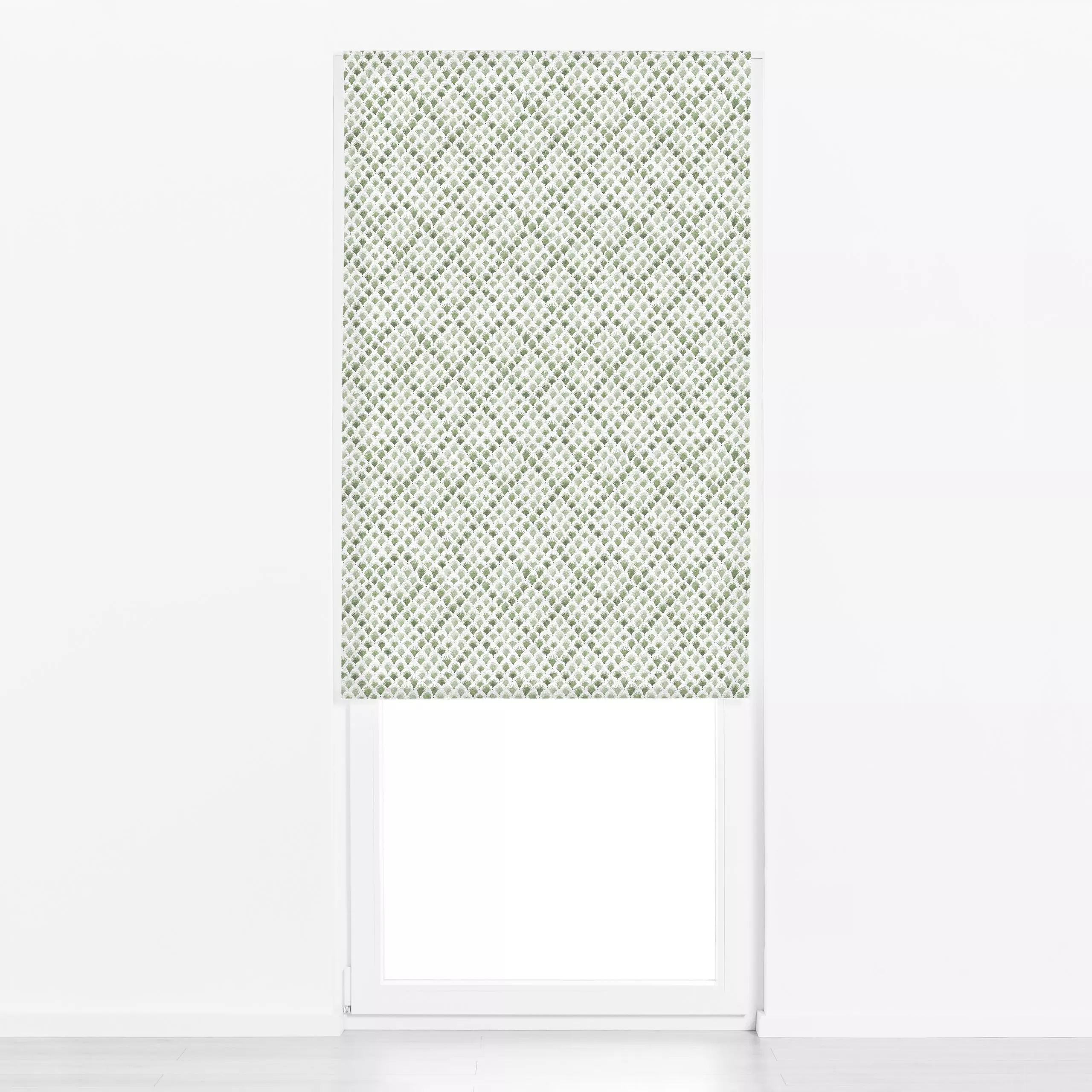 Raffrollo Cottage Scallop Raute Green - Symbole & Muster - von „Bloomery Decor"; palmleaves, landhaus, Raute, Farmhouse, art...