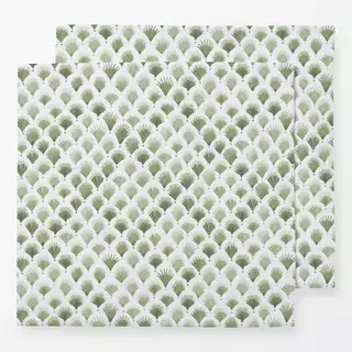 Servietten Cottage Scallop Raute Green