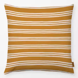 Kissen Streifen Beige Gelb