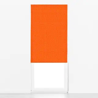Raffrollo Polkadots Halbversatz Orange