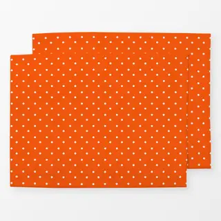 Tischset Polkadots Halbversatz Orange
