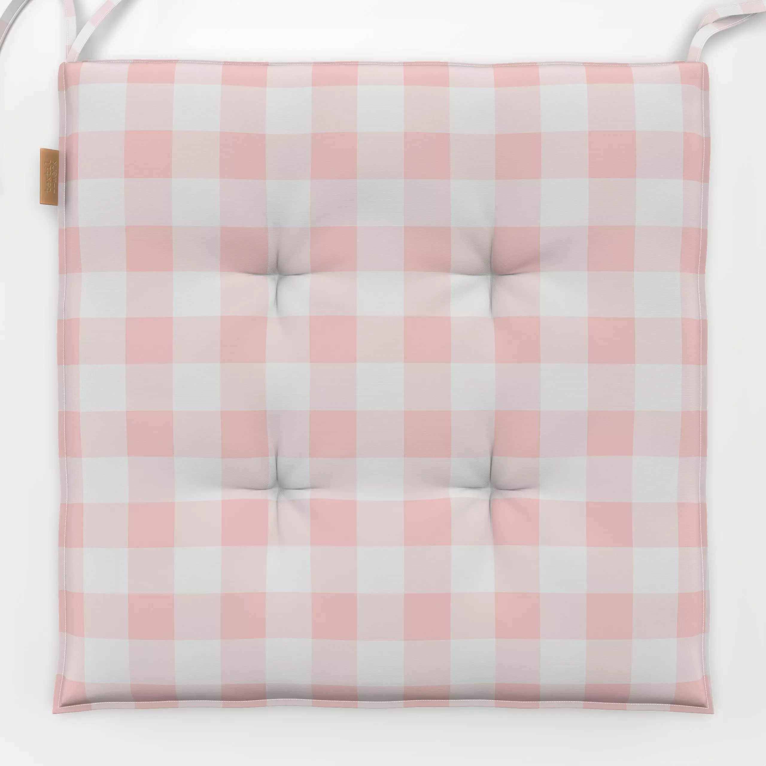 Sitzkissen Small rosa Gingham - Symbole & Muster - von „Lisa Jasmin Bauer"; minimal, modern, gingham, simple, Checker