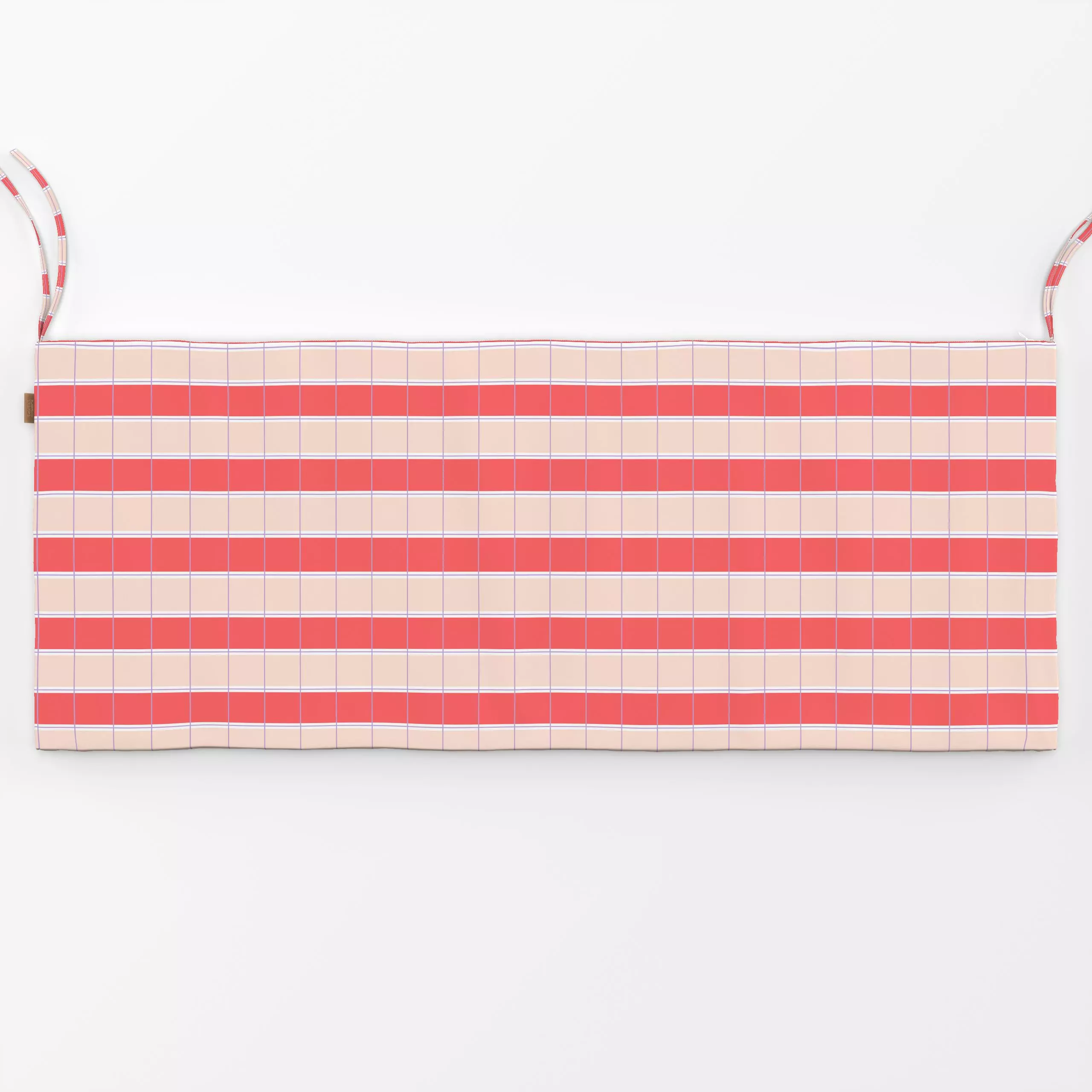 Bankauflage Stripes Crossed Red - Symbole & Muster, Retro & Vintage - von „Jana Moßmann“; Streifen, kariert, liniert, Streif...