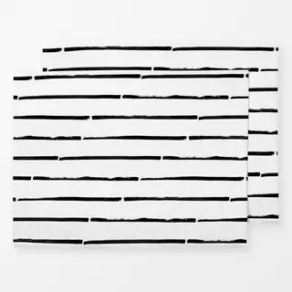 Tischset Streifenliebe 1 Schwarz Weiß