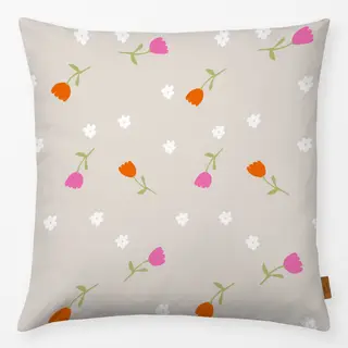 Kissen Tulpenwiese Auf Beige