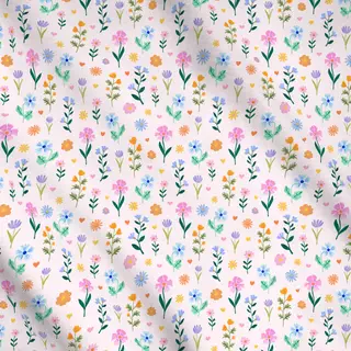 Meterware Floral Fantasy Pattern pink